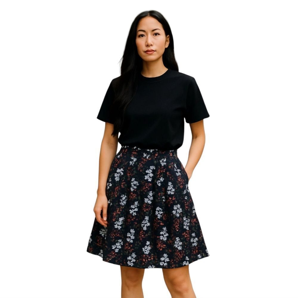 Brooks Brothers Navy Blue Pleated A-Line Skirt Size 2